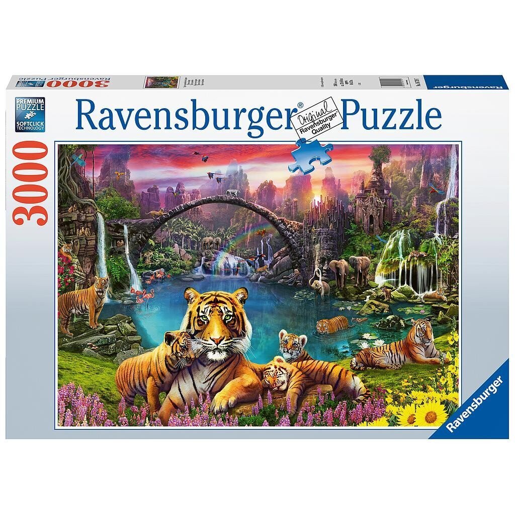 Ravensburger Puzzle 3000 gab.Tīģeris paradīzes lagūnā цена и информация | Puzles, 3D puzles | 220.lv