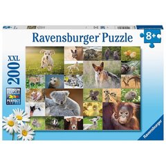 Ravensburger puzle 200gb. Dzīvnieku mazuļi cena un informācija | Puzles, 3D puzles | 220.lv