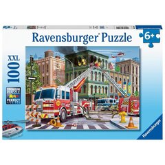 Пазл Ravensburger 100 деталей, пожарные машины цена и информация | Пазлы | 220.lv