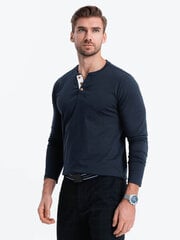 Vīriešu krekls ar garām piedurknēm Ombre Clothing, zils cena un informācija | Vīriešu T-krekli | 220.lv
