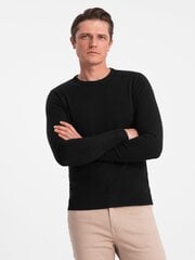 Klasisks vīriešu džemperis ar apkakli Ombre Clothing, melns цена и информация | Мужские свитера | 220.lv