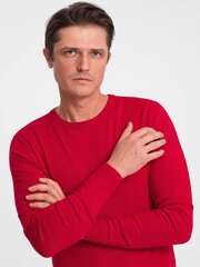 Klasisks vīriešu džemperis ar apkakli Ombre Clothing, sarkans cena un informācija | Vīriešu džemperi | 220.lv