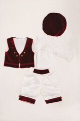 Apģērbu komplekts zēniem, sarkans/balts, 4 daļas cena un informācija | Apģērbu komplekti jaundzimušajiem | 220.lv