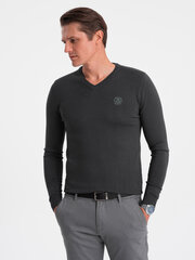 Elegants v-veida džemperis vīriešiem Ombre Clothing, pelēks cena un informācija | Vīriešu džemperi | 220.lv