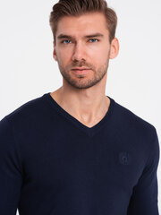 элегантный мужской свитер с v-образным вырезом - голубой v10 om-swbs-0107 цена и информация | Мужские свитера | 220.lv
