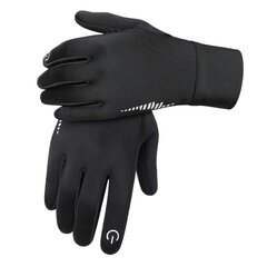 Тактильные перчатки унисекс на флисовой подкладке Rogogo, черные цена и информация | Женские перчатки | 220.lv