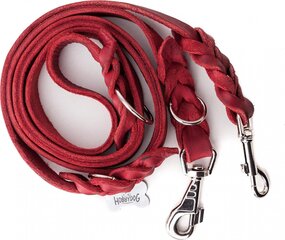 Поводок кожаный для собак Hobbydog, красный цвет, разные размеры цена и информация | Поводки для собак | 220.lv