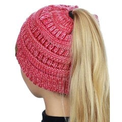 Женская вязаная шапка-бини CC, розовая цена и информация | Женские шапки | 220.lv