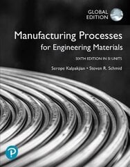 Manufacturing Processes for Engineering Materials in SI Units 6th edition цена и информация | Книги по социальным наукам | 220.lv