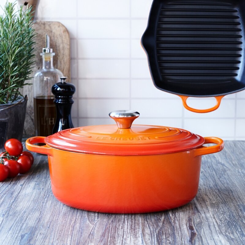 Le Creuset ovāls čuguna katls, 31 cm, 6,3L, oranžs cena un informācija | Katli, tvaika katli | 220.lv