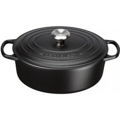 Le Creuset ovāls čuguna katls, 31 cm, 6,3L, matēts melns cena un informācija | Katli, tvaika katli | 220.lv