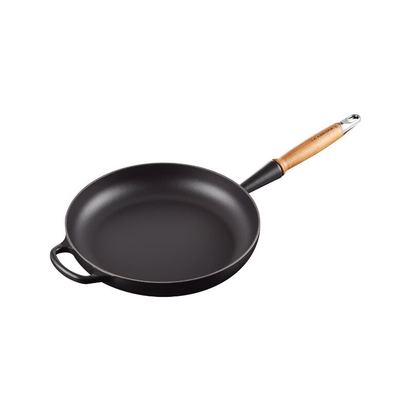 Le Creuset čuguna panna ar koka rokturi, Ø28 cm, matēti melna цена и информация | Pannas | 220.lv