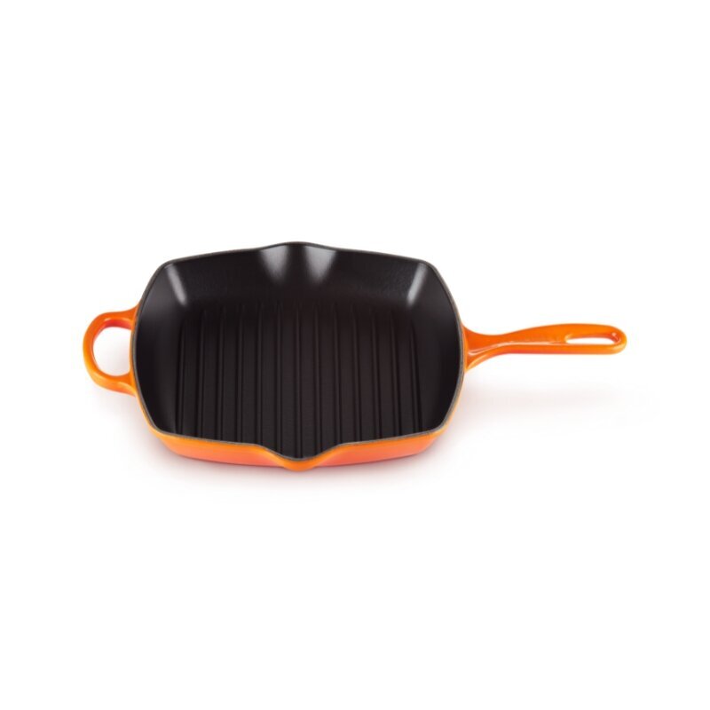 Le Creuset kvadrātveida čuguna grillpanna, 26x26 cm, oranža cena un informācija | Pannas | 220.lv