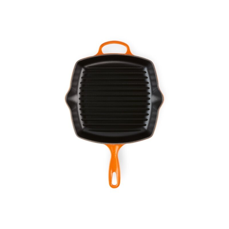 Le Creuset kvadrātveida čuguna grillpanna, 26x26 cm, oranža cena un informācija | Pannas | 220.lv