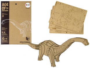 Koka 3D telpiskā puzle Lean Toys Dinozaurs, 38 d. цена и информация | Пазлы | 220.lv