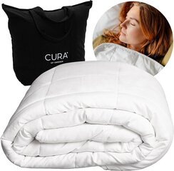 Утяжеляющее одеяло Cura, 135х200см, 11 кг, белого цвета цена и информация | Одеяла | 220.lv