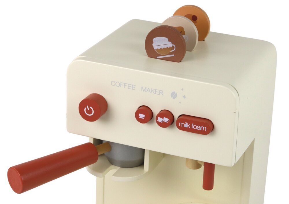 Koka kafijas automāts Lean Toys balts, 13 cm x 22 cm x 16 cm cena un informācija | Rotaļlietas meitenēm | 220.lv