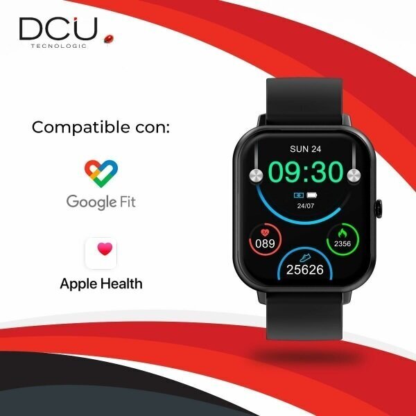 DCU Curved Glass Pro Black cena un informācija | Viedpulksteņi (smartwatch) | 220.lv