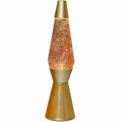 Lava lampa zelta spīdums 40cm cena un informācija | Galda lampas | 220.lv