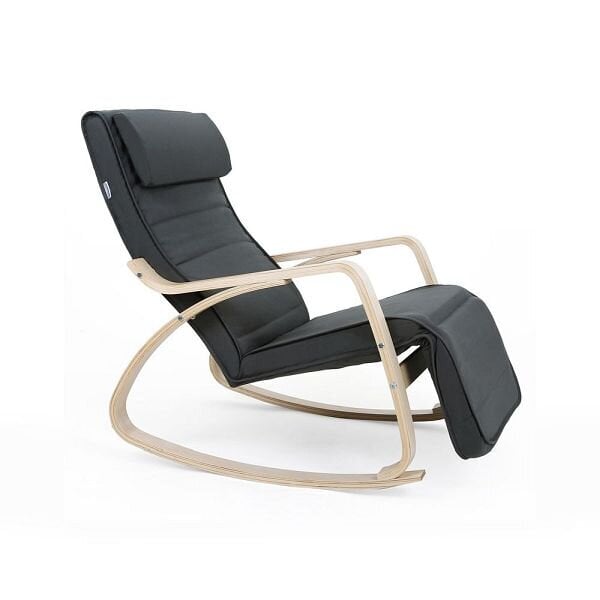 Šūpuļkrēsls LYY10G, melns цена и информация | Atpūtas krēsli | 220.lv