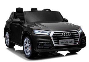 Divvietīgs bērnu elektromobilis Audi Q5 MP4, lakoti melns cena un informācija | Elektromobīļi bērniem | 220.lv