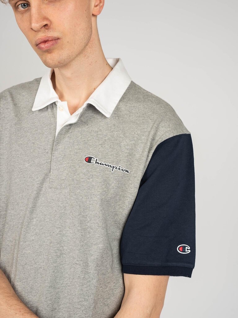 Champion polo krekls vīriešiem 214361, pelēks cena un informācija | Vīriešu T-krekli | 220.lv