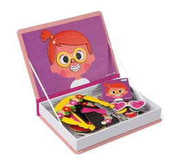 Magnētiskā puzle Funny faces Girl Magnetibook Janod цена и информация | Развивающие игрушки | 220.lv