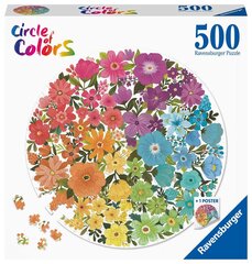 Круг головоломки Ravensburger из цветов 500p 17167 цена и информация | Пазлы | 220.lv