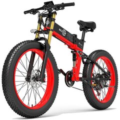 Электровелосипед Bezior X Plus, 26", красный, 1000Вт, 17,5Ач цена и информация | Электровелосипеды | 220.lv