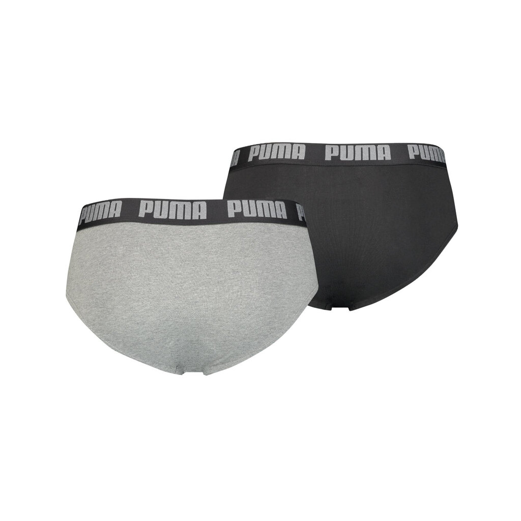 Puma Trikotāžas Apakšveļa Basic Brief Black Grey 889100 19 889100 19/S cena un informācija | Vīriešu apakšbikses | 220.lv