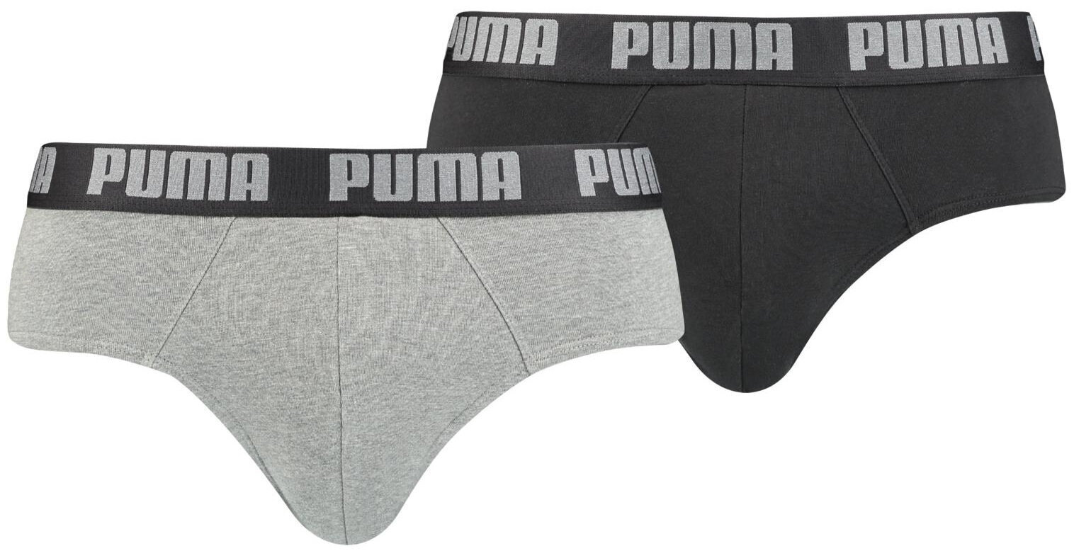 Puma Trikotāžas Apakšveļa Basic Brief Black Grey 889100 19 889100 19/S cena un informācija | Vīriešu apakšbikses | 220.lv