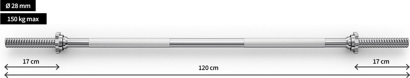 Grifs Zipro 1200 mm, 1 gab. cena un informācija | Svari, hanteles, stieņi | 220.lv