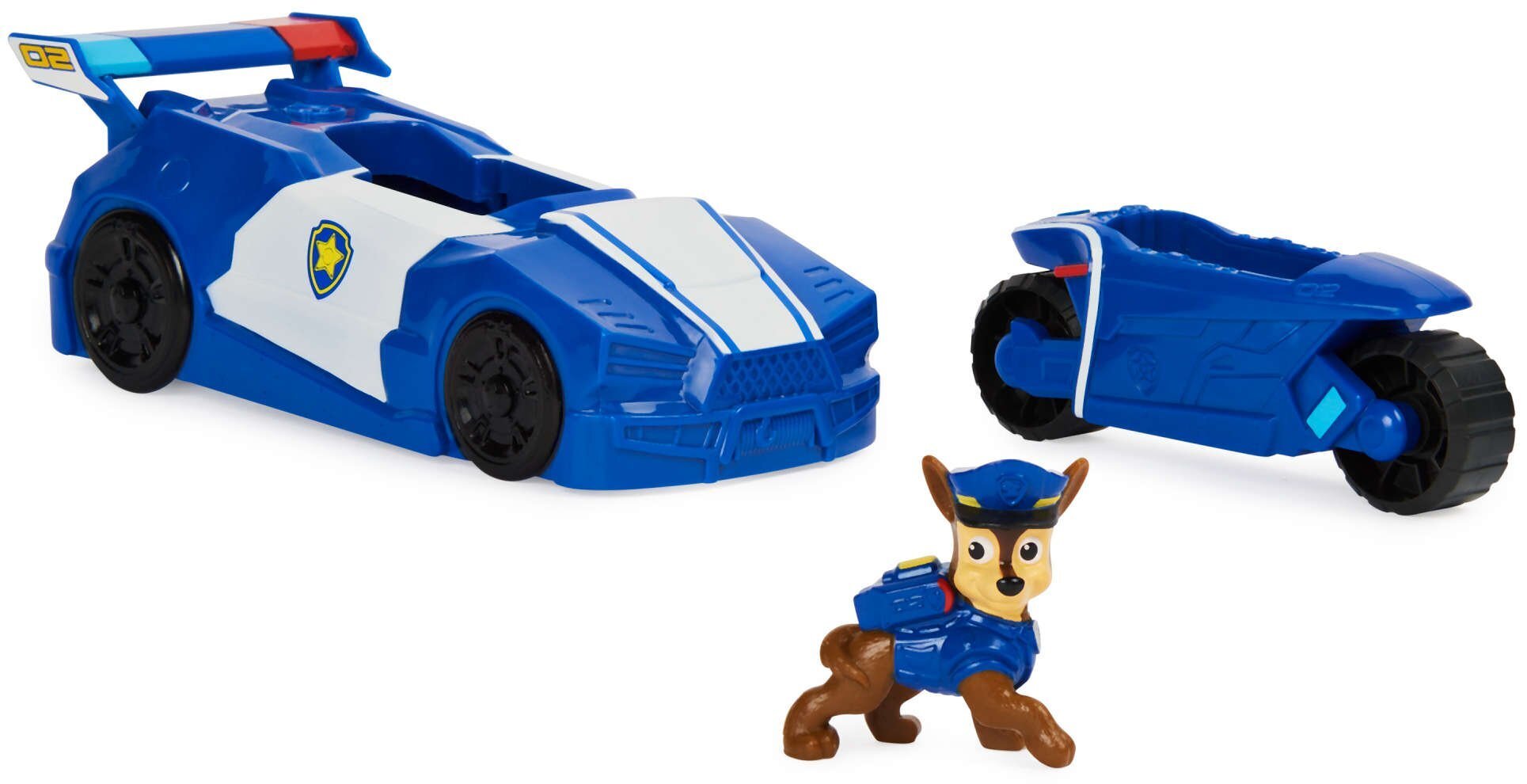 Mini policijas transportlīdzeklis 2in1 Spin Master Paw Patrol The Movie Chase, zils cena un informācija | Rotaļlietas zēniem | 220.lv