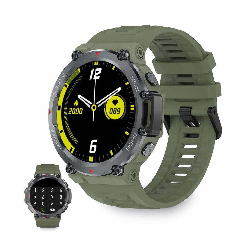 Viedpulkstenis KSIX Oslo 1,5" Bluetooth 5.0 270 mAh Zaļš - cena un informācija | Viedpulksteņi (smartwatch) | 220.lv