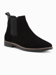 мужские зимние ботинки на контрастных шнурках - черные v3 om-fobo-0132 цена и информация | Мужские ботинки | 220.lv