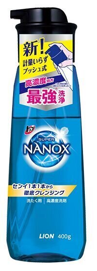 Lion Top Super Nanox koncentrēts šķidrais veļas mazgāšanas līdzeklis, 400 ml cena un informācija | Veļas mazgāšanas līdzekļi | 220.lv
