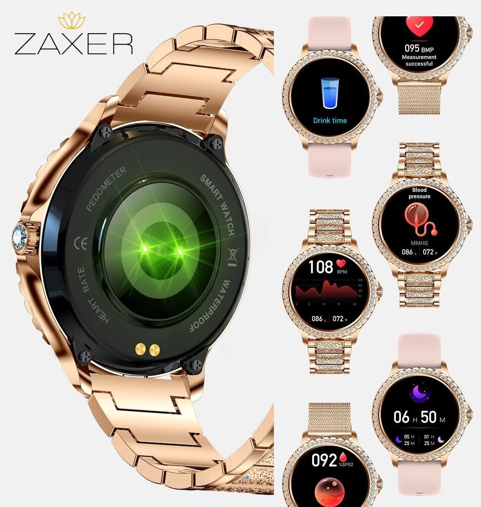 Zaxer Smartwatch ZI58 zelta krāsā cena un informācija | Viedpulksteņi (smartwatch) | 220.lv