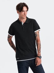 T-krekls vīriešiem Ombre Clothing, melns cena un informācija | Vīriešu T-krekli | 220.lv
