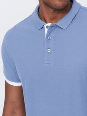 классическая базовая мужская футболка из хлопка - темно-синяя v2 om-tsbs-0146 124273-7 цена и информация | Мужские футболки | 220.lv