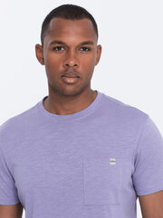мужская трикотажная футболка с накладным карманом - фиолетовая v1 s1621 цена и информация | Мужские футболки | 220.lv