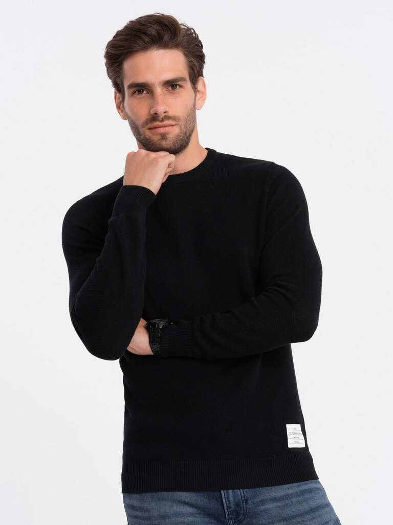 Džemperis vīriešiem Ombre Clothing, melns цена и информация | Vīriešu džemperi | 220.lv