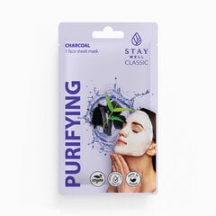 Очищающая маска для лица STAY WELL Classic sheet mask - CHARCOAL Purifying цена и информация | Маски для лица, патчи для глаз | 220.lv