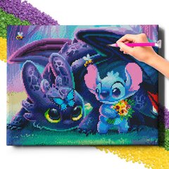 Dimantu mozaīka 5D Diamond Painting Oh Art! Stitch Bērniem, 40x50 cm цена и информация | Алмазная мозаика | 220.lv