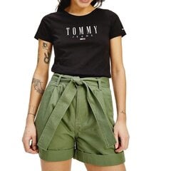 Женская футболка Tommy Hilfiger Short Sleeve T-Shirt UW0UW04873BDS 545667895, черный цена и информация | Футболка женская | 220.lv