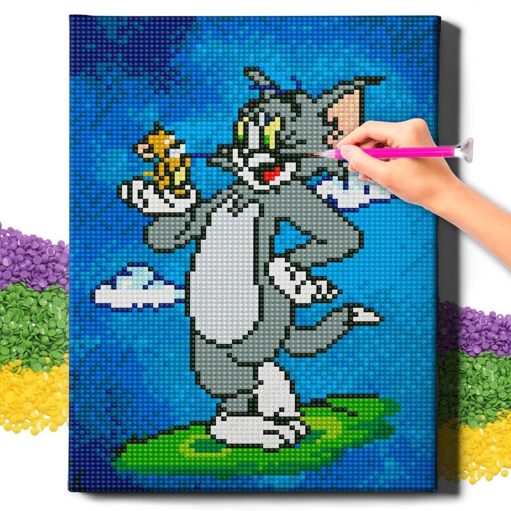 Dimantu mozaīka 5D Diamond Painting Oh Art! Tom un Jerry, 20x30 cm цена и информация | Dimantu mozaīkas | 220.lv