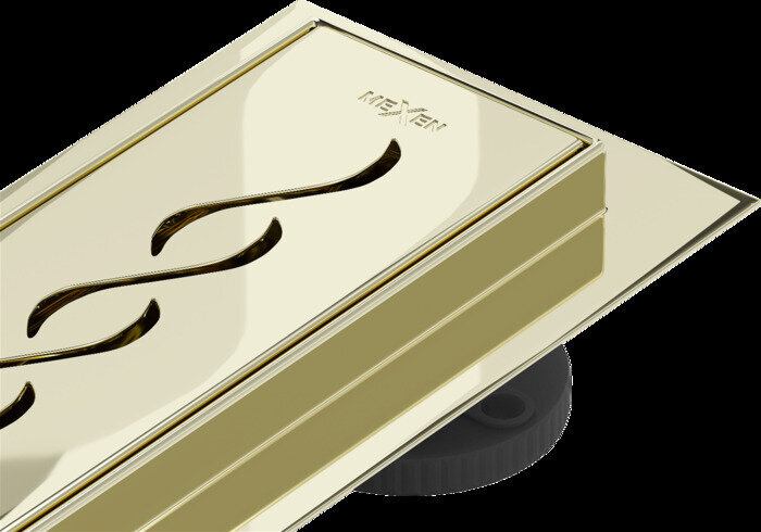 Dušas noteka Mexen Flat Classic, Gold, 100 cm цена и информация | Dušas trapi | 220.lv