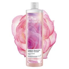 Dušas želeja L'amour Sunrise ar rožu un dzintara aromātu, 500ml, Avon cena un informācija | Dušas želejas, eļļas | 220.lv