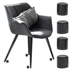 Колпачки для ножек мебельных стульев 22 мм черные цена и информация | Ножки для мебели | 220.lv