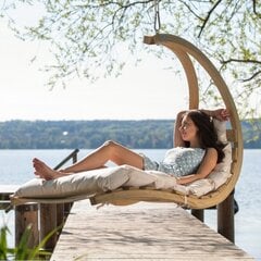 Piekarināmais krēsls Amazonas Swing Lounger, smilškrāsa cena un informācija | Dārza krēsli | 220.lv