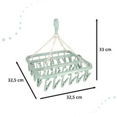 Veļas žāvēšanas statīvs zeķēm un apakšveļai, 32 piespraudes, zilā krāsā цена и информация | Аксессуары для ванной комнаты | 220.lv